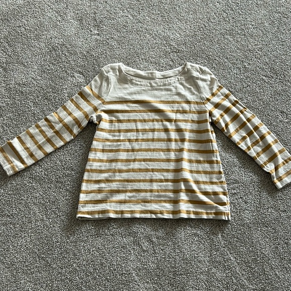 LOFT cream and gold boat neck three-quarter sleeve sweater - Picture 1 of 3